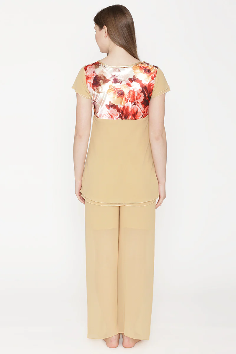 Private Lives Gold Chiffon Night suit - Image 4