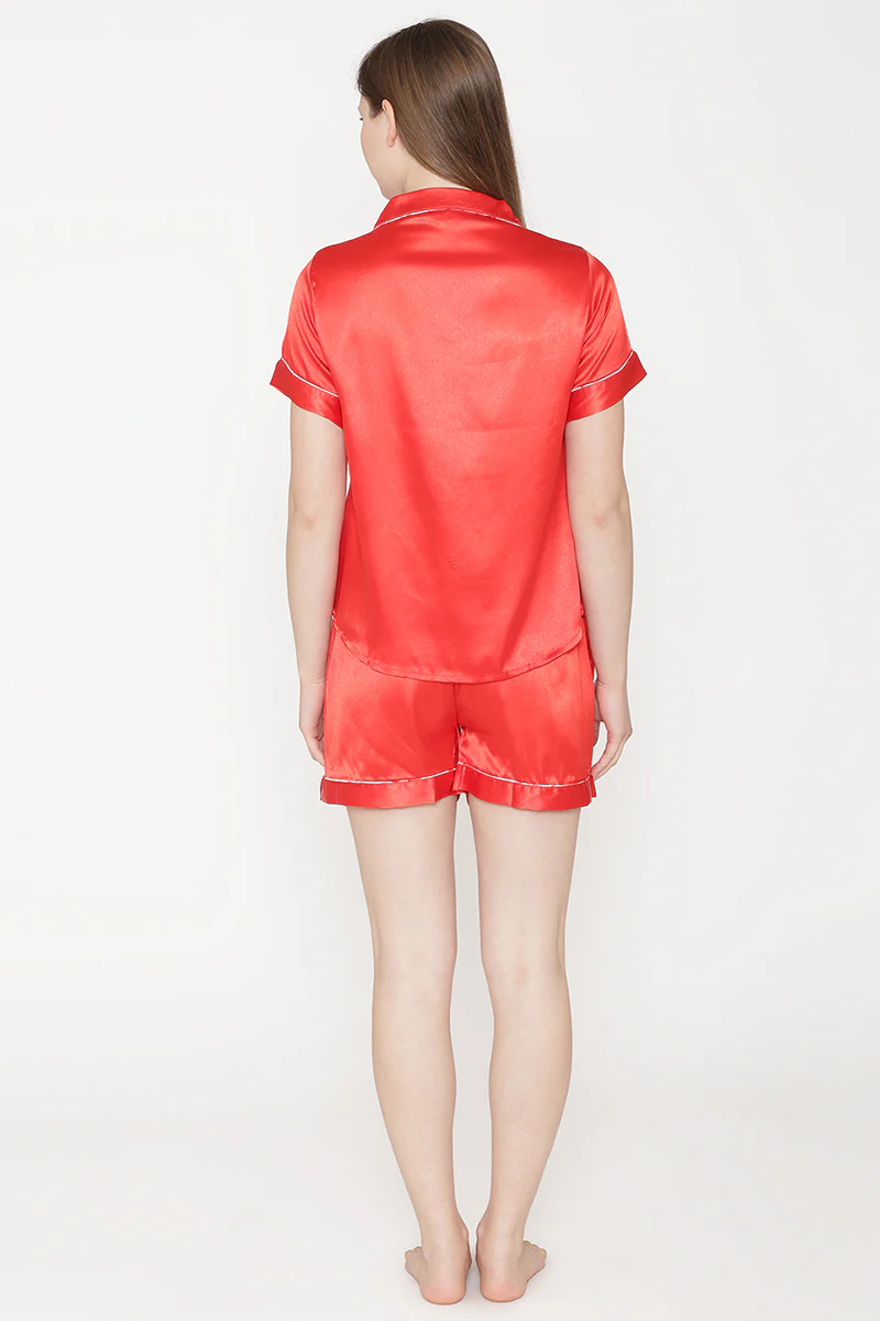 Satin Night suit with Shorts - Image 4